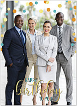 Dots Photo Birthday Card D1470U-V